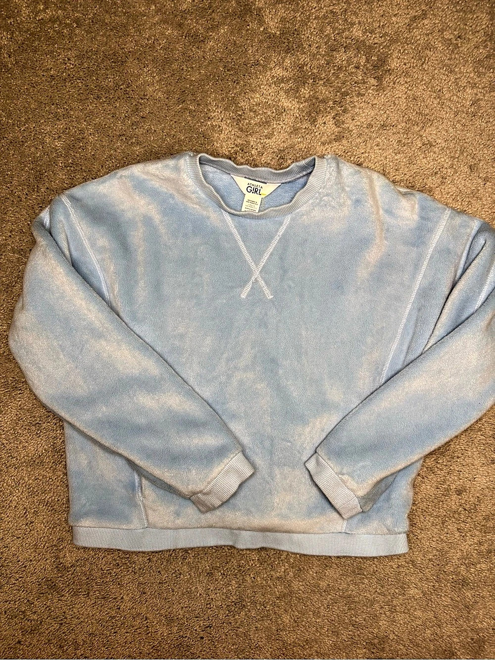 Athleta Girl Girls Blue Fleece Pullover Size Medium